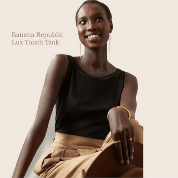 Banana Republic Limited Edition Lux Touch Sleeveless Tank with satin - Picture 5 of 9